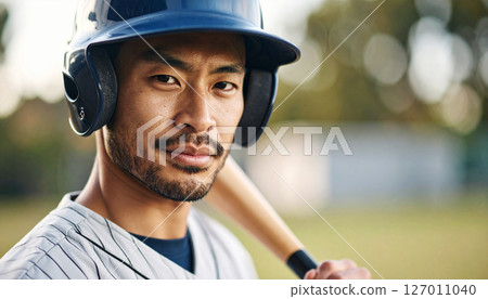 拿著球棒的棒球運動員（AI 生成的圖像） 127011040