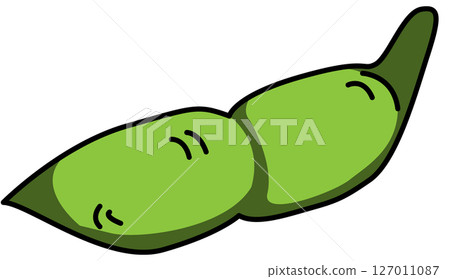 整個毛豆的彩色插圖 整個毛豆的彩色插圖 127011087