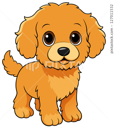 puppy dog with tongue isolated 127011532