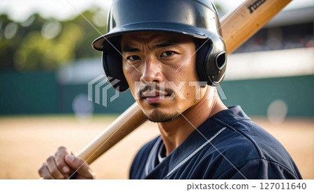 拿著球棒的棒球運動員(AI 生成的圖像) 拿著球棒的棒球運動員(AI 生成的圖像) 127011640