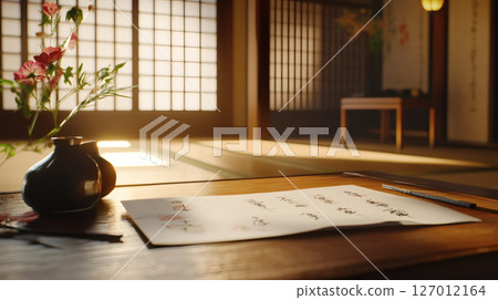 Flowers in a Japanese-style room 127012164