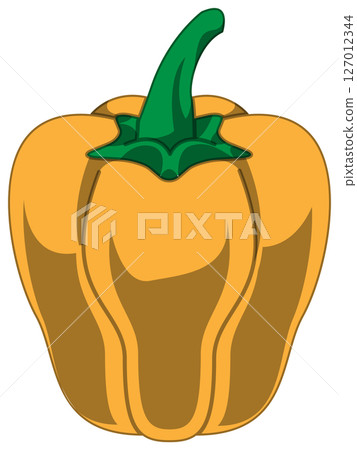 Vector illustration of paprika with realistic shadow Vector illustration of paprika with realistic shadow 127012344