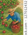 Apple harvesting farmer 127012432