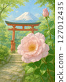 View of Mt. Fuji from the torii gate 127012435