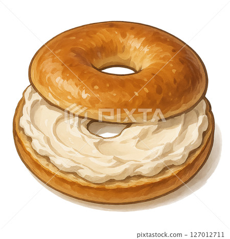 奶油起司百吉餅插圖 127012711
