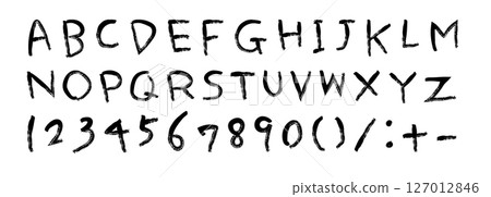 手寫字體向量插圖集 127012846