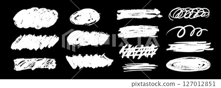 Brush-drawn doodle material set 2 Brush-drawn doodle material set 2 127012851