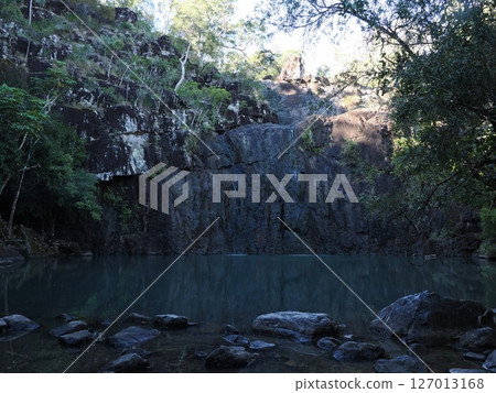 Cedar Creek Falls and surrounding scenery, Queensland, Australia 127013168