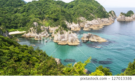 石見藍浦富海岸和遊覽船 石見藍浦富海岸和遊覽船 127013386