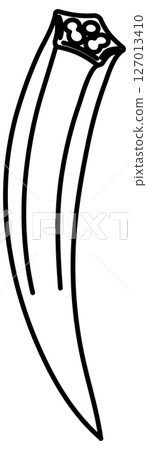 Simple and clean line drawing of okra Simple and clean line drawing of okra 127013410