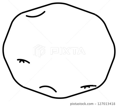 Simple and clean potato line drawing Simple and clean potato line drawing 127013418
