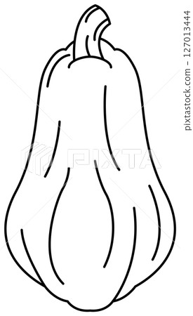 簡單乾淨的南瓜線畫 127013444