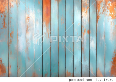 old wooden door with peeling paint 127013939