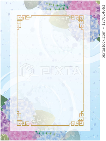 夏雨季的繡球花風景 夏雨季的繡球花風景 127014063