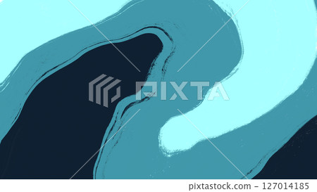 Blue abstract 16:9 background illustration. Ocean-inspired marbled texture 127014185