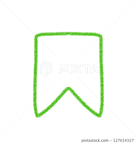 Simple hand-drawn save mark green illustration material icon crayon style 127014327