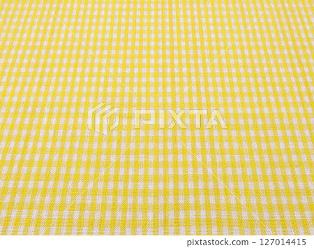 Fabric, gingham check pattern, background material 127014415