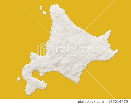 用米製作的北海道地圖 127014479