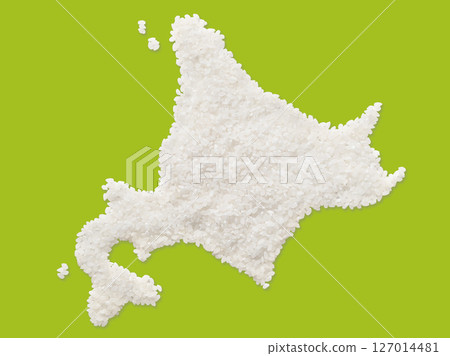 用米製作的北海道地圖 用米製作的北海道地圖 127014481