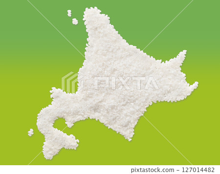 用米製作的北海道地圖 127014482