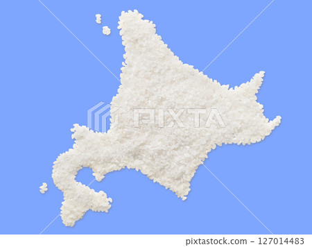 用米製作的北海道地圖 用米製作的北海道地圖 127014483