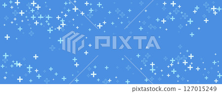 Abstract background with health plus pattern. Seamless medical layout in blue tones. Useful for sign, wallpaper, and interface design. Vector illustration. Abstract background with health plus pattern. Seamless medical layout in blue tones. Useful for sign, wallpaper, and interface design. Vector illustration. 127015249