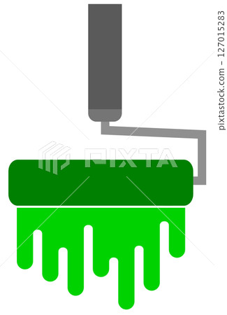 使用滾筒塗抹油性塗料或水性塗料的圖示 使用滾筒塗抹油性塗料或水性塗料的圖示 127015283