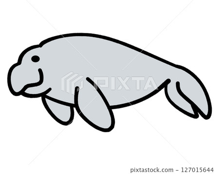 Dugong illustration material 127015644