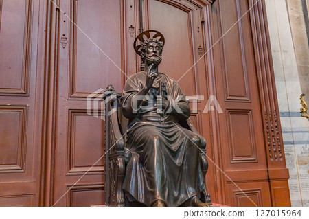 Saint-sulpice church, central nave, Paris, France Saint-sulpice church, central nave, Paris, France 127015964