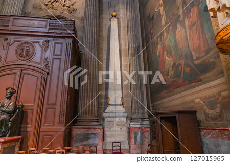 Saint-sulpice church, central nave, Paris, France Saint-sulpice church, central nave, Paris, France 127015965