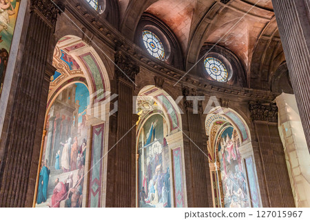 Saint-sulpice church, central nave, Paris, France 127015967