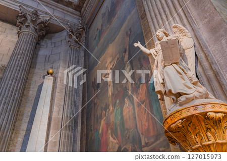 Saint-sulpice church, central nave, Paris, France Saint-sulpice church, central nave, Paris, France 127015973