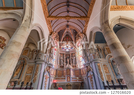Parish close church of Bodilis, finistere, brittany, france 127016020