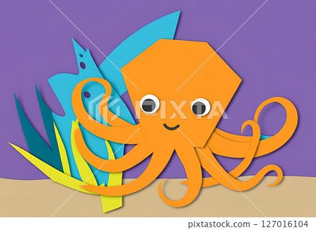 Paper Craft Octopus Paper Craft Octopus 127016104