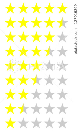 Five star rating icon 127016269