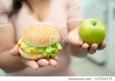 Junk food no good health eating for diet. 127016775