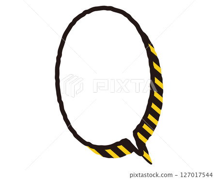 帶有醒目的手寫線條的警告/警告氣泡 13 127017544