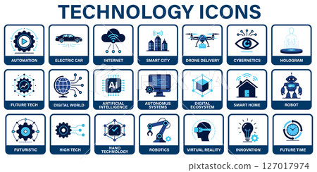 Future Technology Icon Set Concept Design Future Technology Icon Set Concept Design 127017974