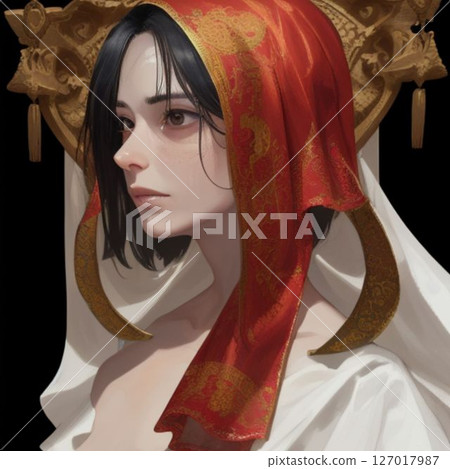 A woman in a dress A woman in a dress 127017987