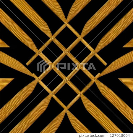 黃色和橙色的幾何無縫圖案 127018004