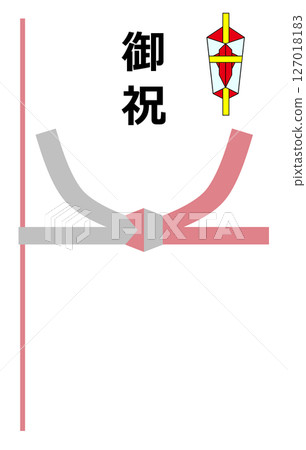 Illustration of a bag for putting money into as a celebration or blessing 127018183