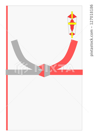 Illustration of a bag for putting money into as a celebration or blessing 127018186