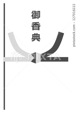 Illustration of a condolence envelope given at a funeral Illustration of a condolence envelope given at a funeral 127018222