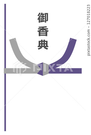 Illustration of a condolence envelope given at a funeral 127018223