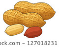 Simple peanut illustration 127018231