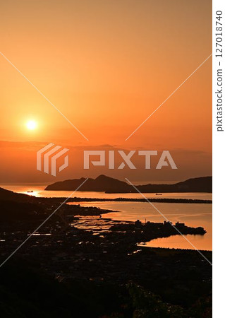 Amanohashidate and the sunrise Amanohashidate and the sunrise 127018740