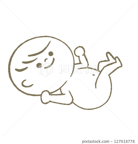 Lying down baby Lying down baby 127018778