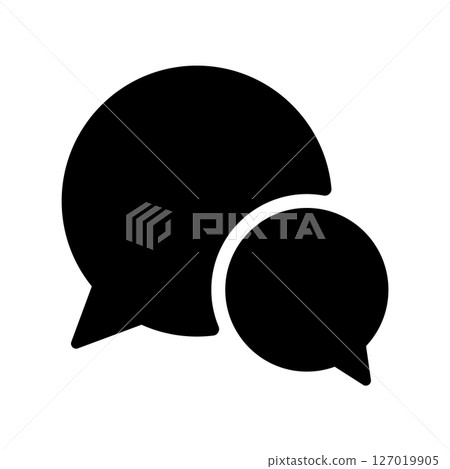 Speech bubbles, chat and message icons 127019905