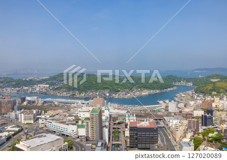 [山口縣下關市] 從下關海峽夢塔往下關站方向眺望 127020089