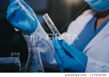 scientist working at the laboratory 127020100